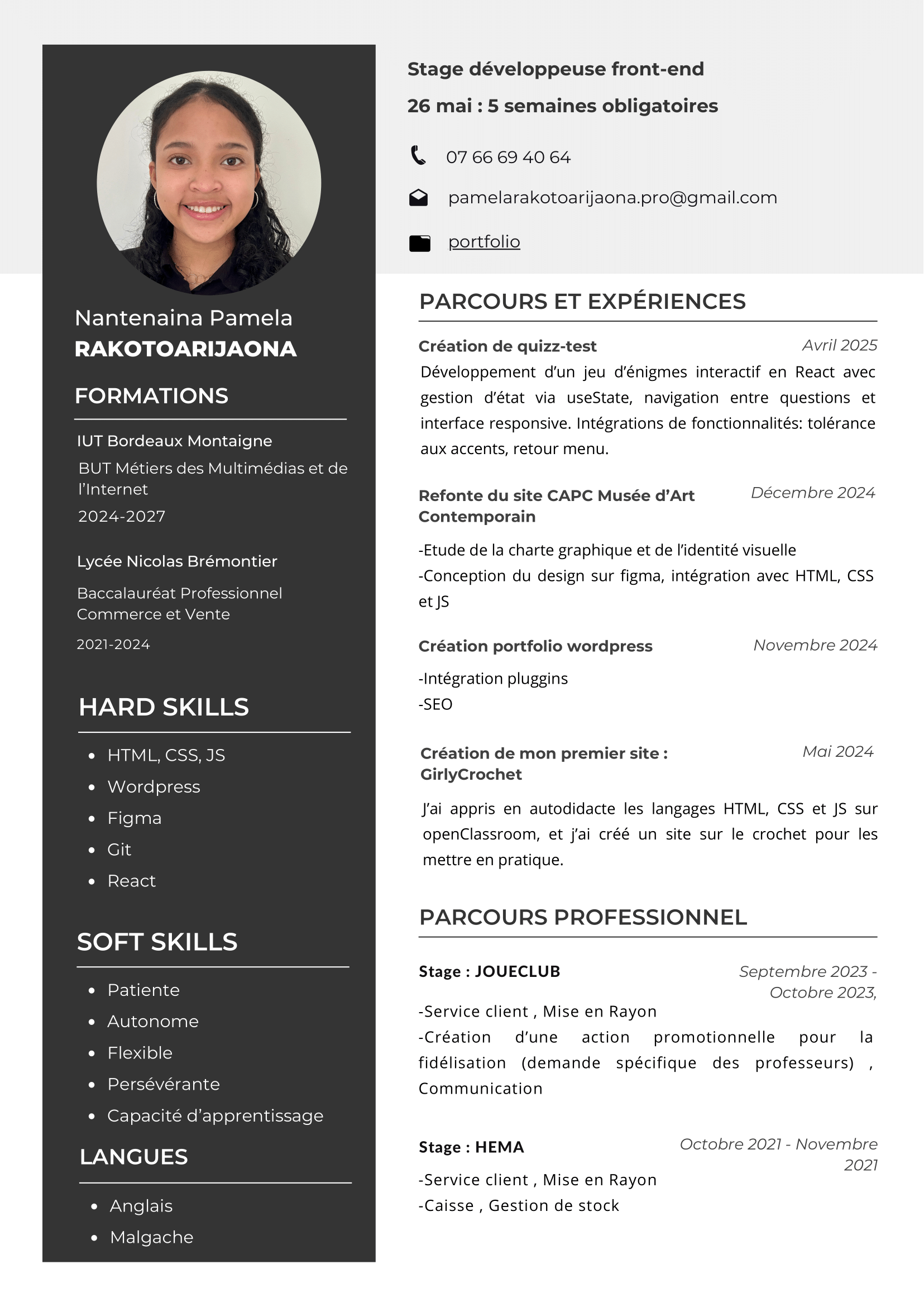 mon cv